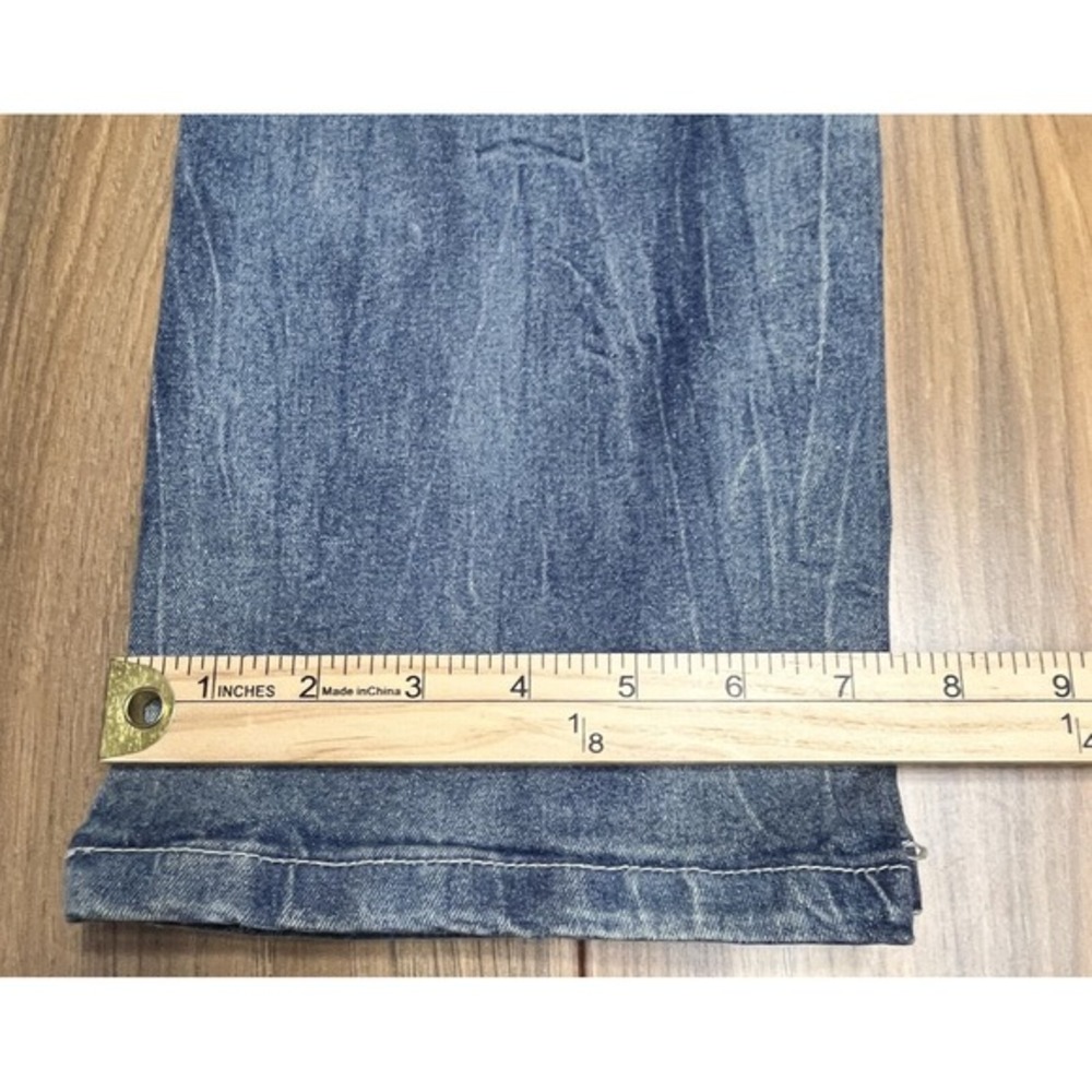 Ecko Unltd Jeans Mens 30 Blue Denim Cotton Stretch Mid Rise Straight Leg Zip Fly - Picture 14 of 15